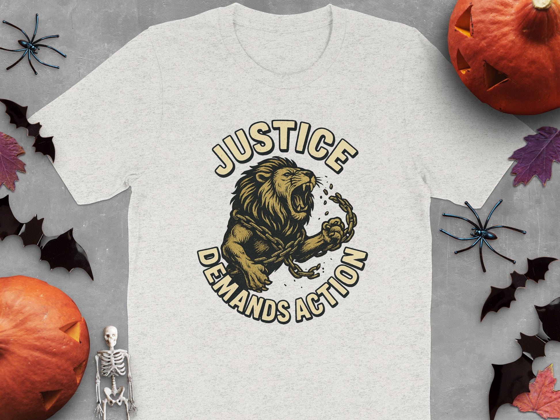 Justice Demands Action Lion Print Shirt product type