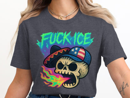 Skull Sombrero Hat Design Graphic T-Shirt product