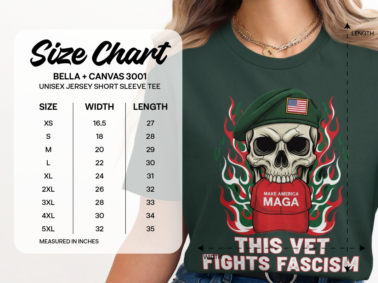 This Vet Fights Fascism Graphic T-Shirt