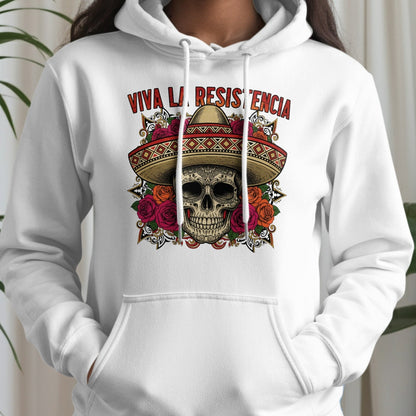 Viva La Resistencia Skull with Hat Hoodie