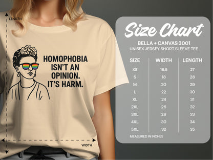 Homophobia Isn't An Opinion It's Harm T-shirt product