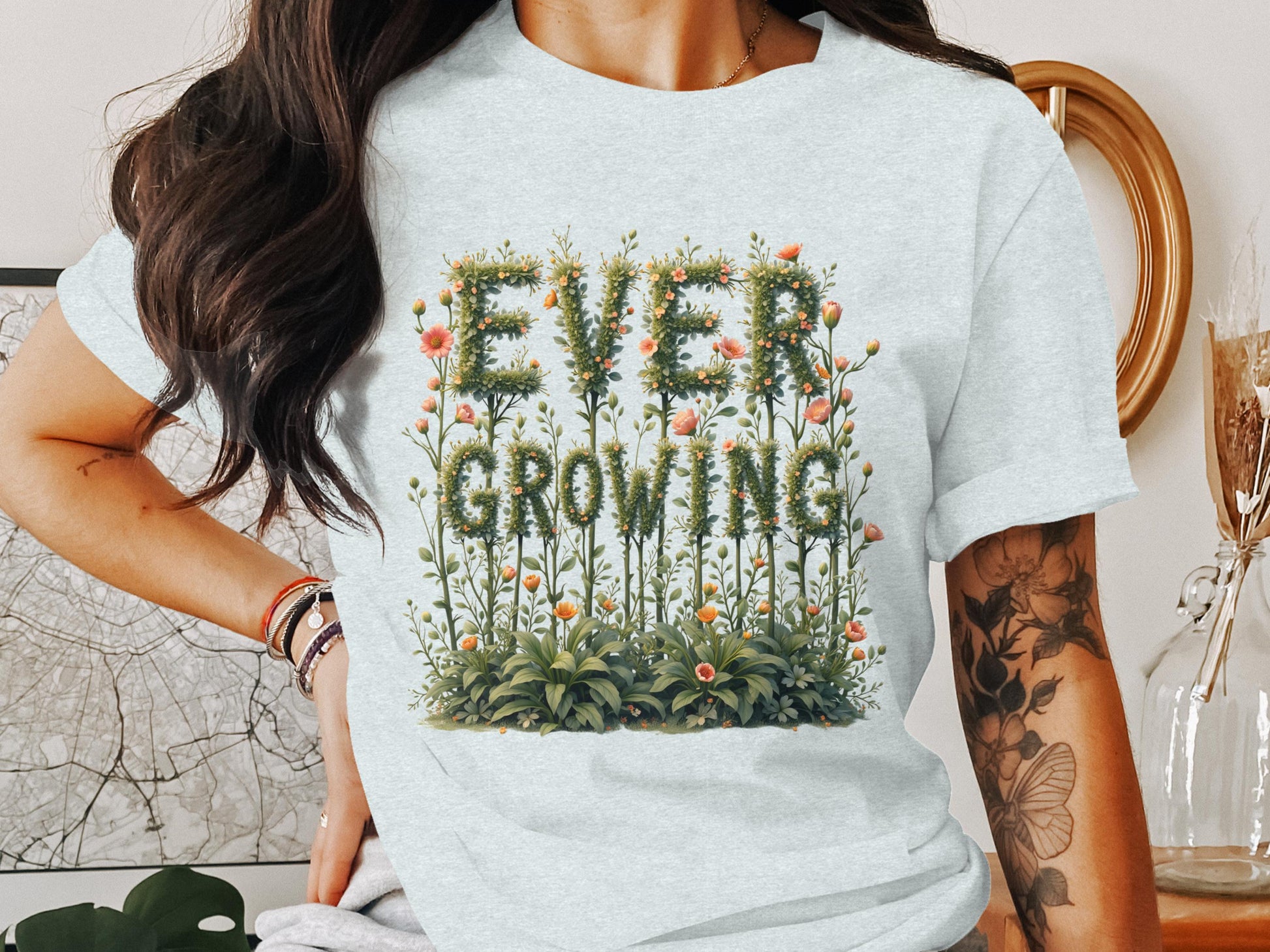 Ever Growing T-shirt with Botanical Art product type
