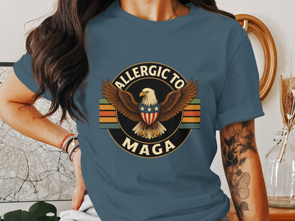 Allergic To MAGA Graphic Eagle Women's T-Shirt product type