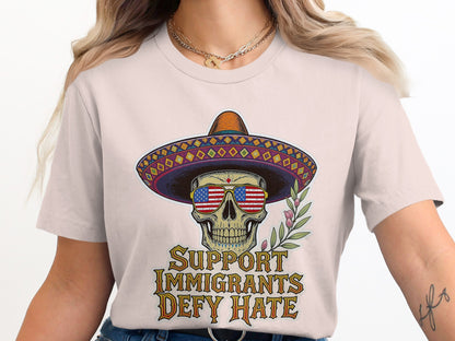Support Immigrants Defy Hate Graphic T-shirt product