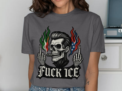 Fuck ICE Skull Skeleton Hands Graphic T-Shirt product