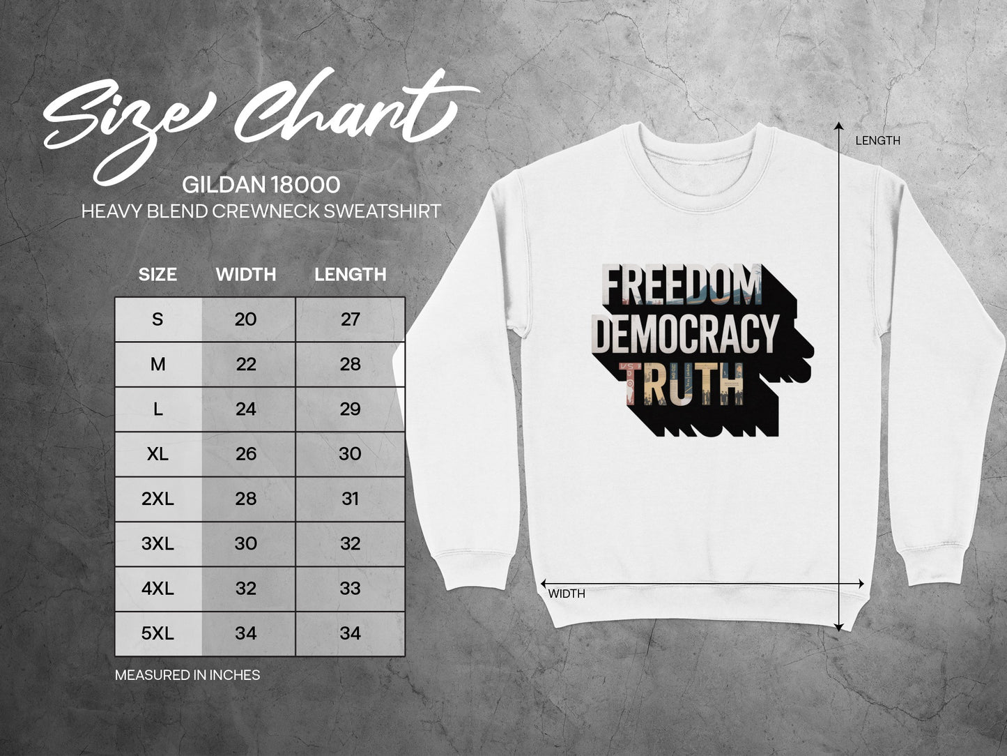 Freedom Democracy Truth Graphic Sweatshirt product