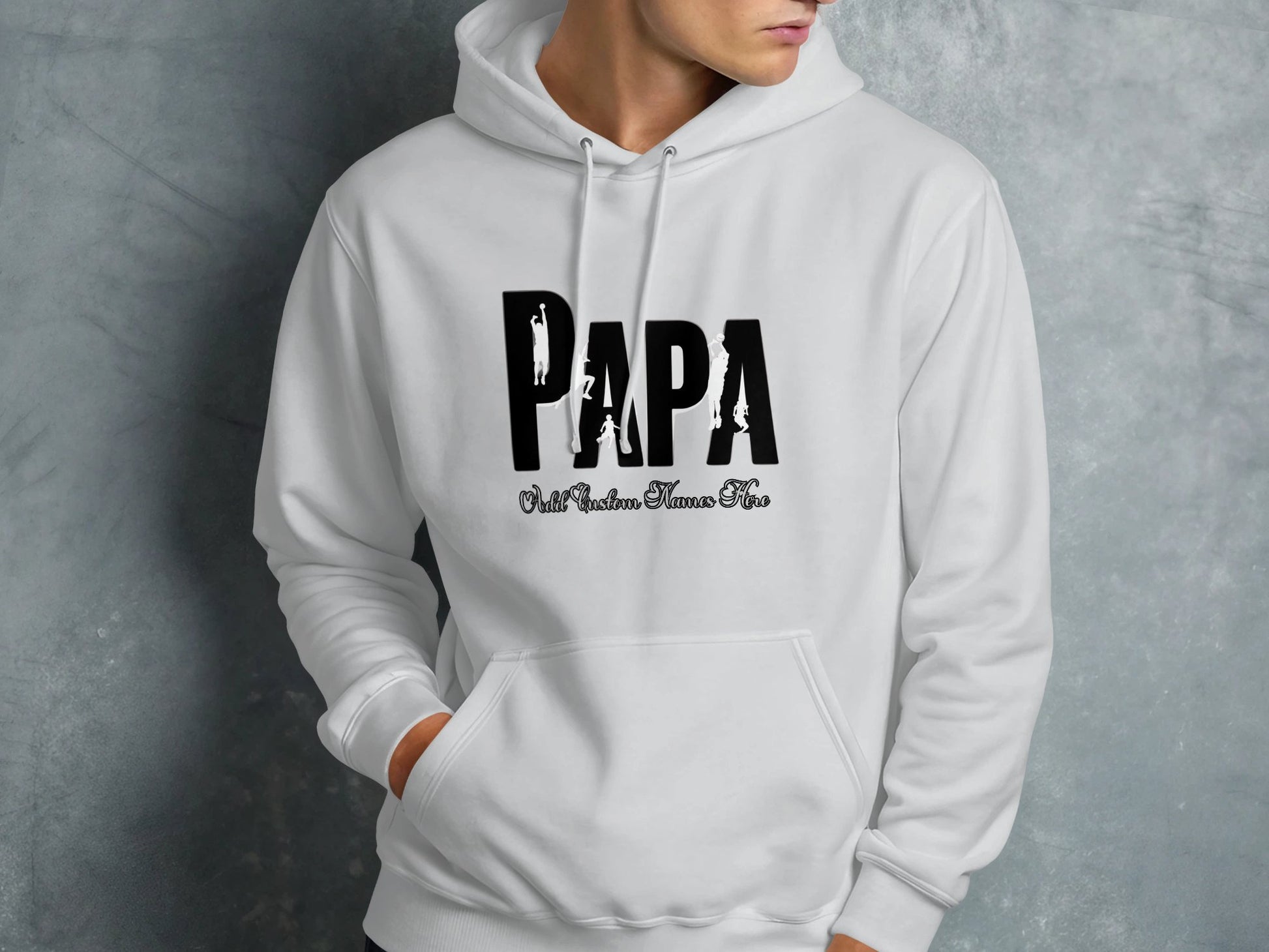 Unique Cool Papa Graphic White Hoodie Product