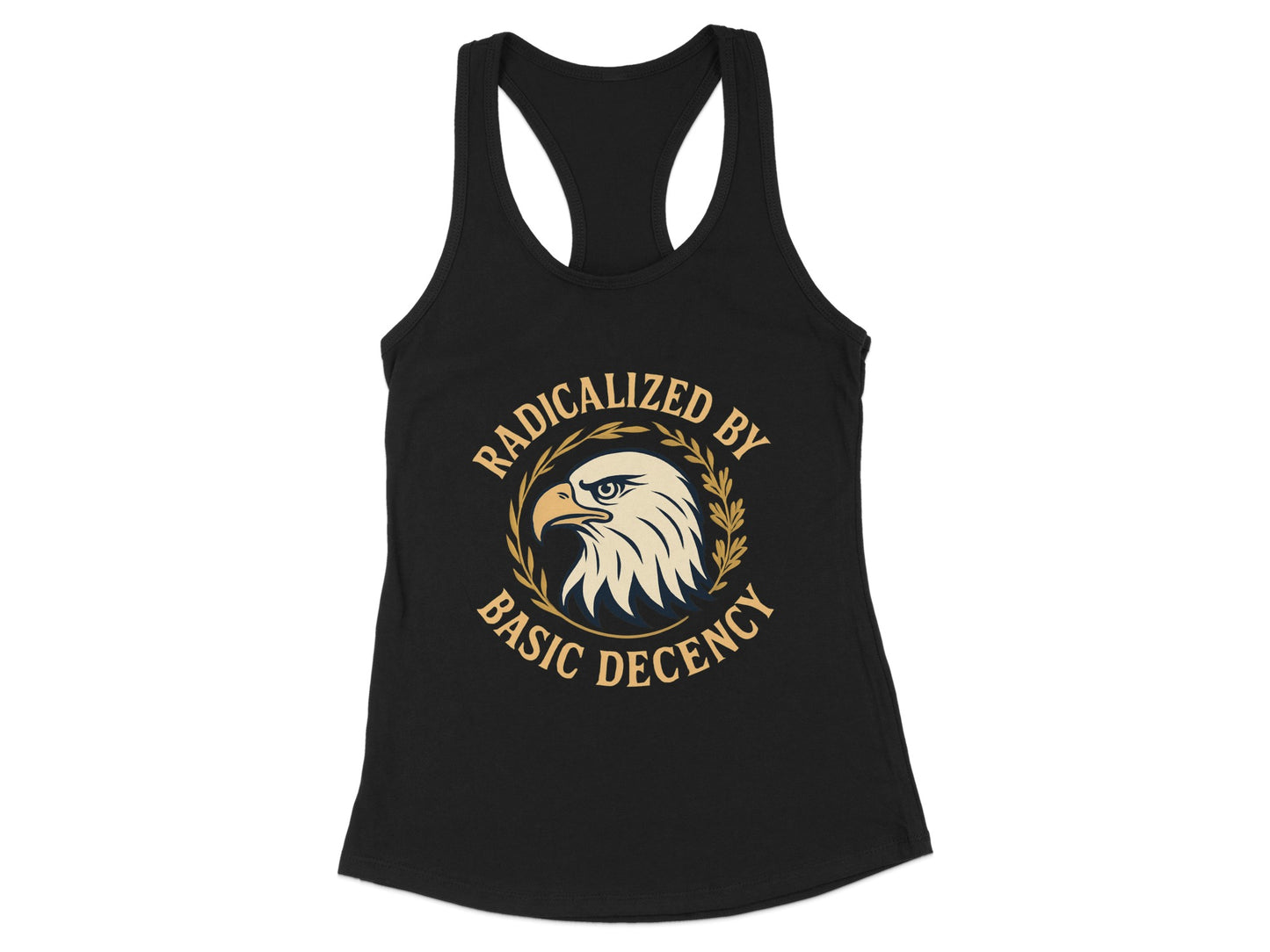 Radicalized By Basic Decency Eagle Tank Top