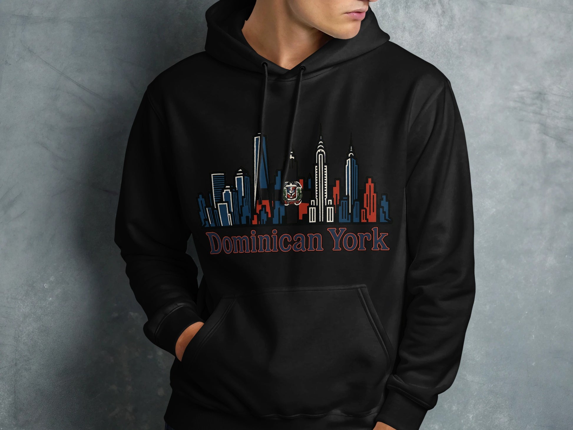 Dominican York Skyline Print Black Hoodie product