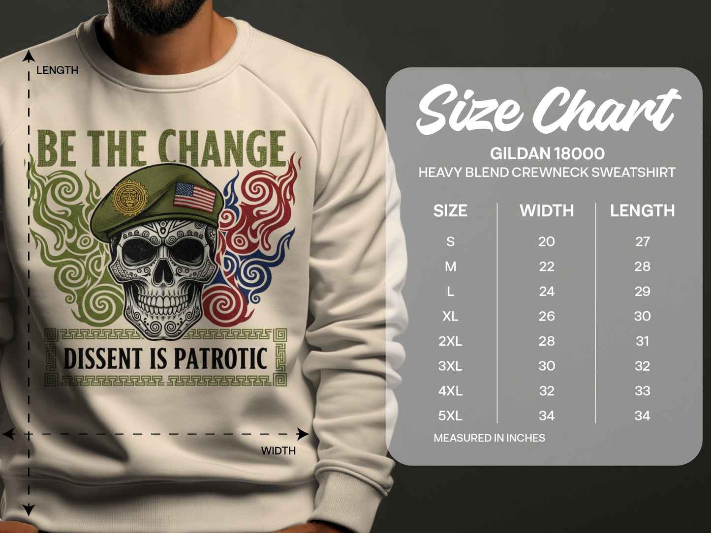 Be The Change Dissent Is Patriotic Sweatshirt