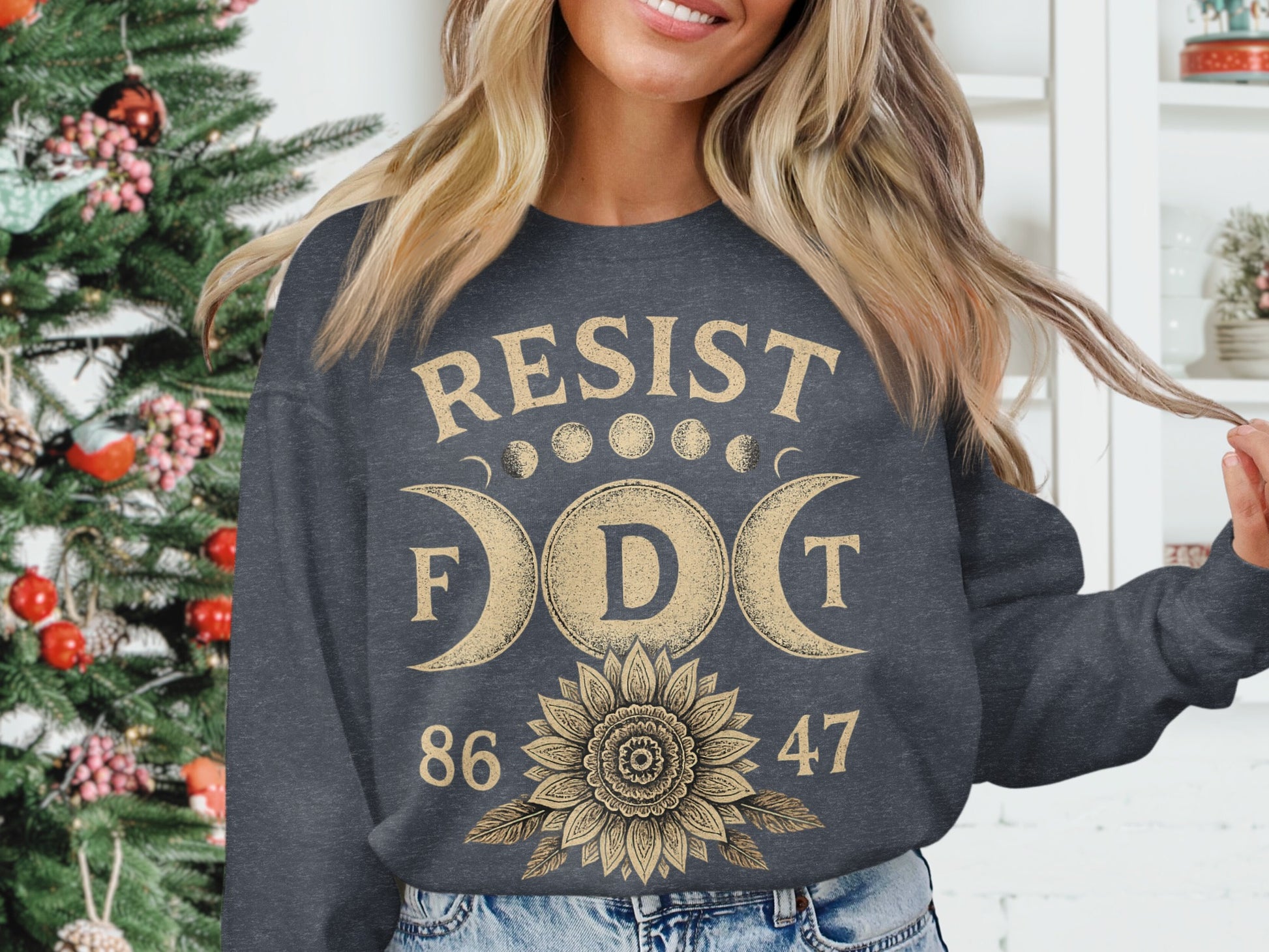 Moon Phases Resist FD DT Graphic Sweatshirt product