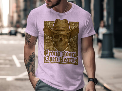 Proud Roots Open Hearts Cowboy Skull T-Shirt