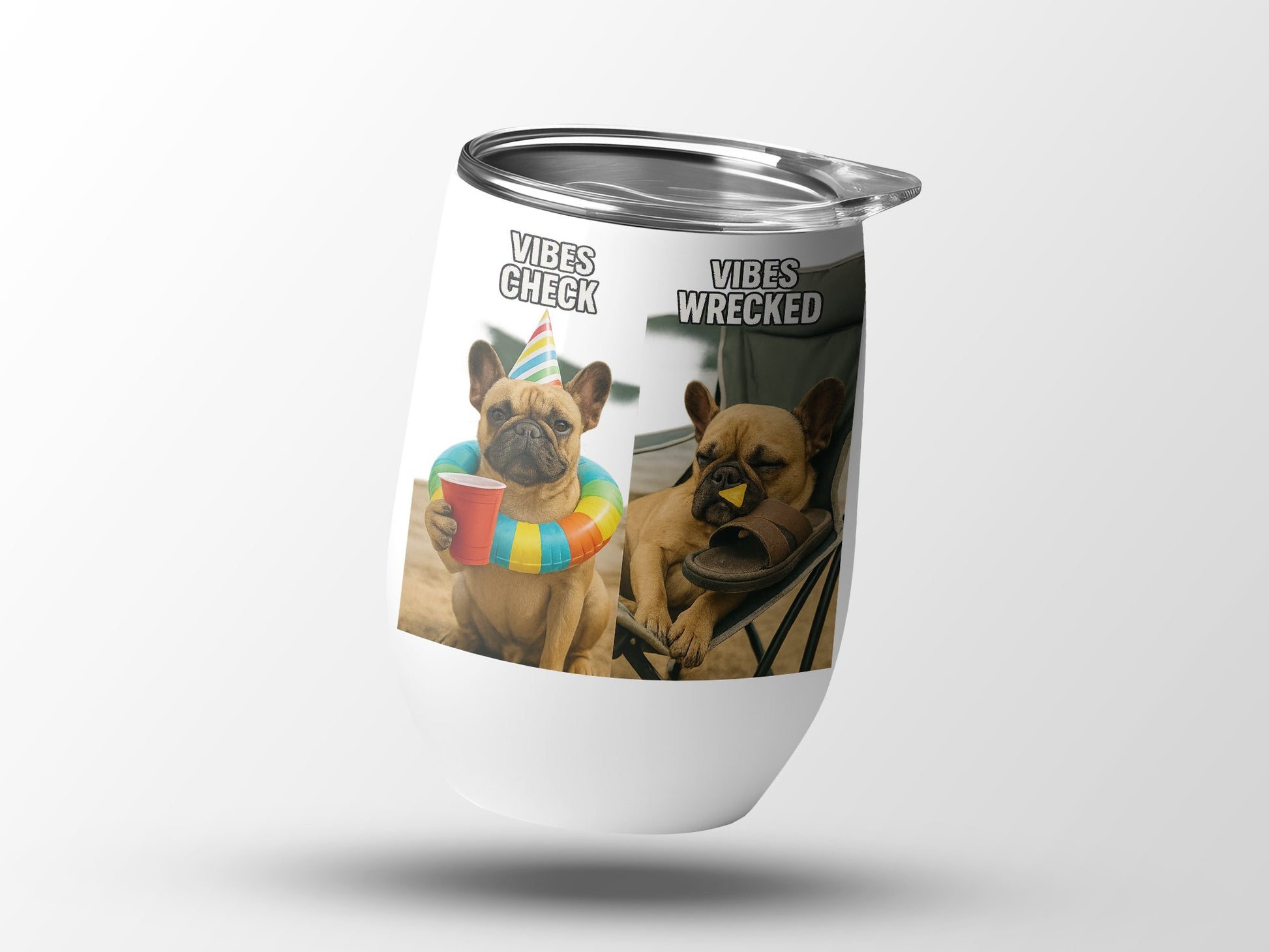 Funny Bulldog Design Insulated Travel Cup product