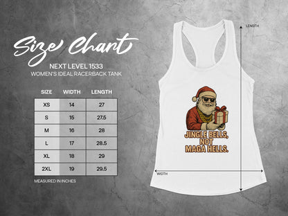 Jingle Bells Not Maga Hells Tank Top Women's Ideal Racerback
