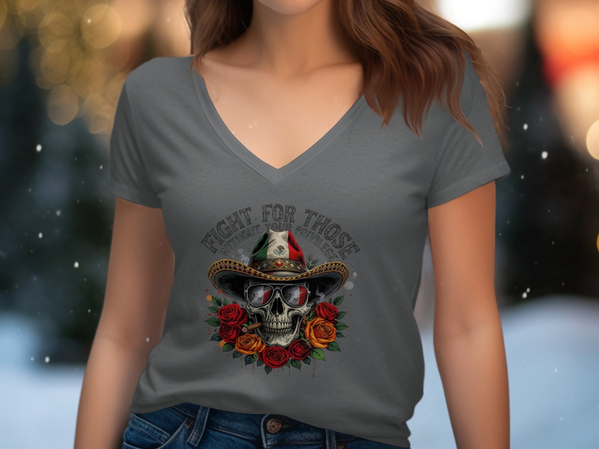 Fight For Those Skull In Hat Short Sleeve T-Shirt product