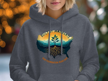 Built By Immigrants Our Foundation Runs Deep hoodie product