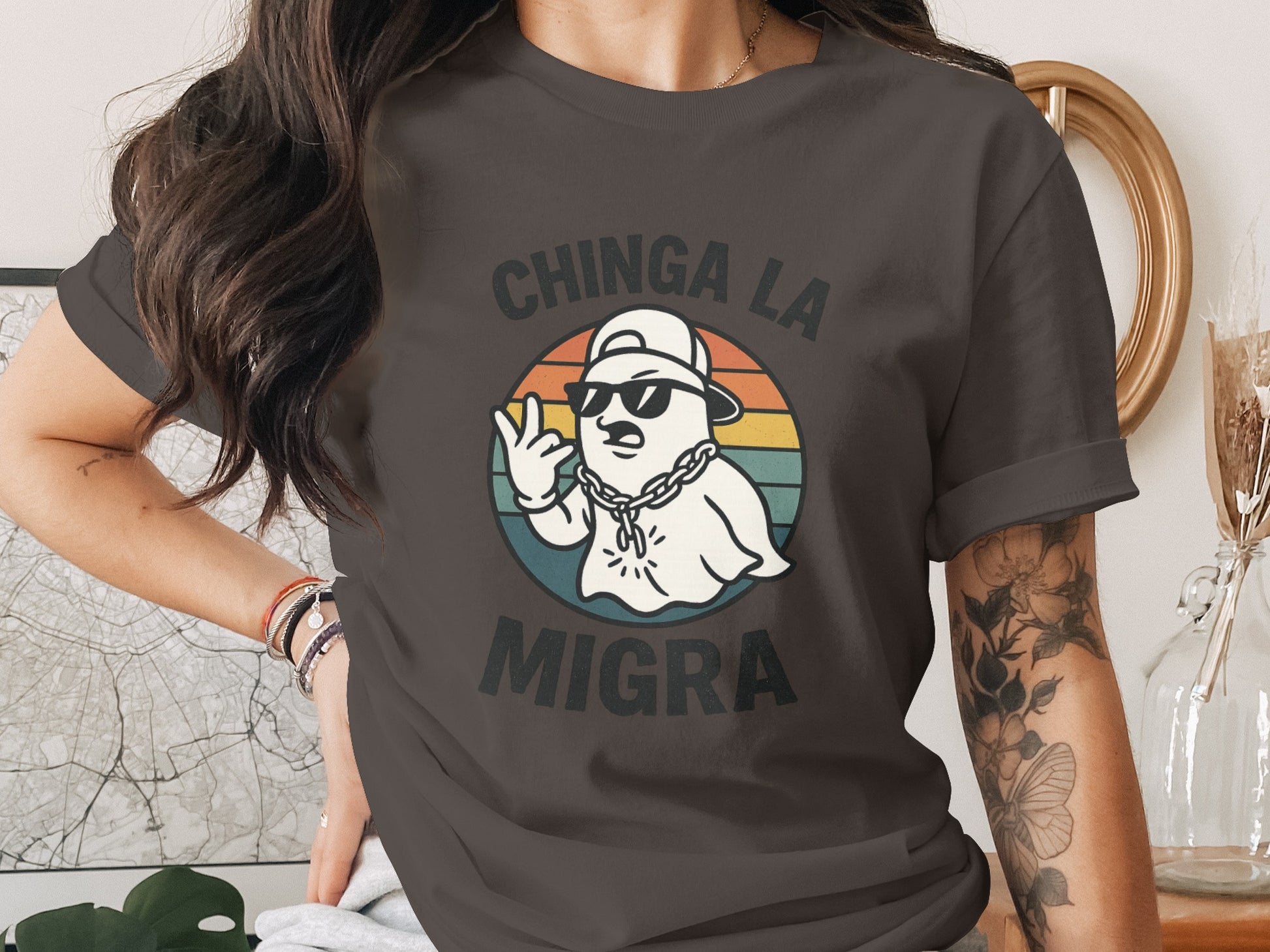 Chinga La Migra Graphic Tee with Trendy Design product