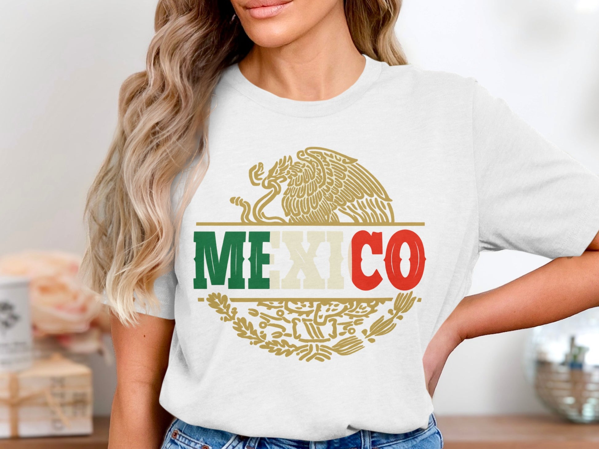 Vintage Mexico Emblem Graphic Tee Shirt product