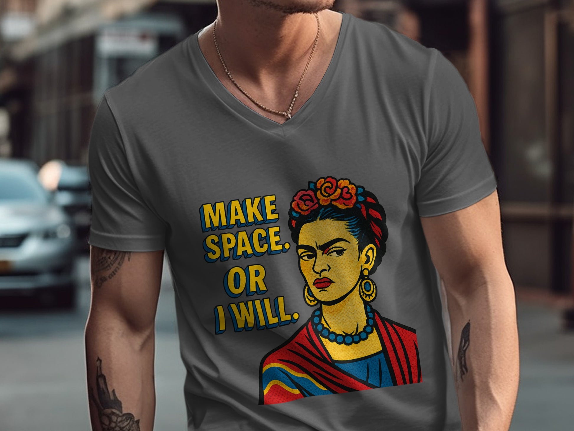 Make Space or I Will Graphic Print T-shirt product