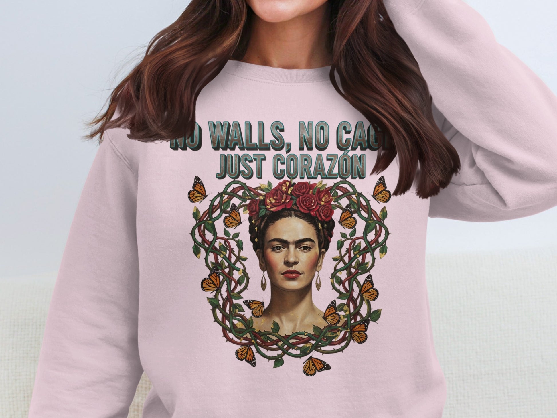 No Walls No Cages Just Corazon Graphic Sweatshirt