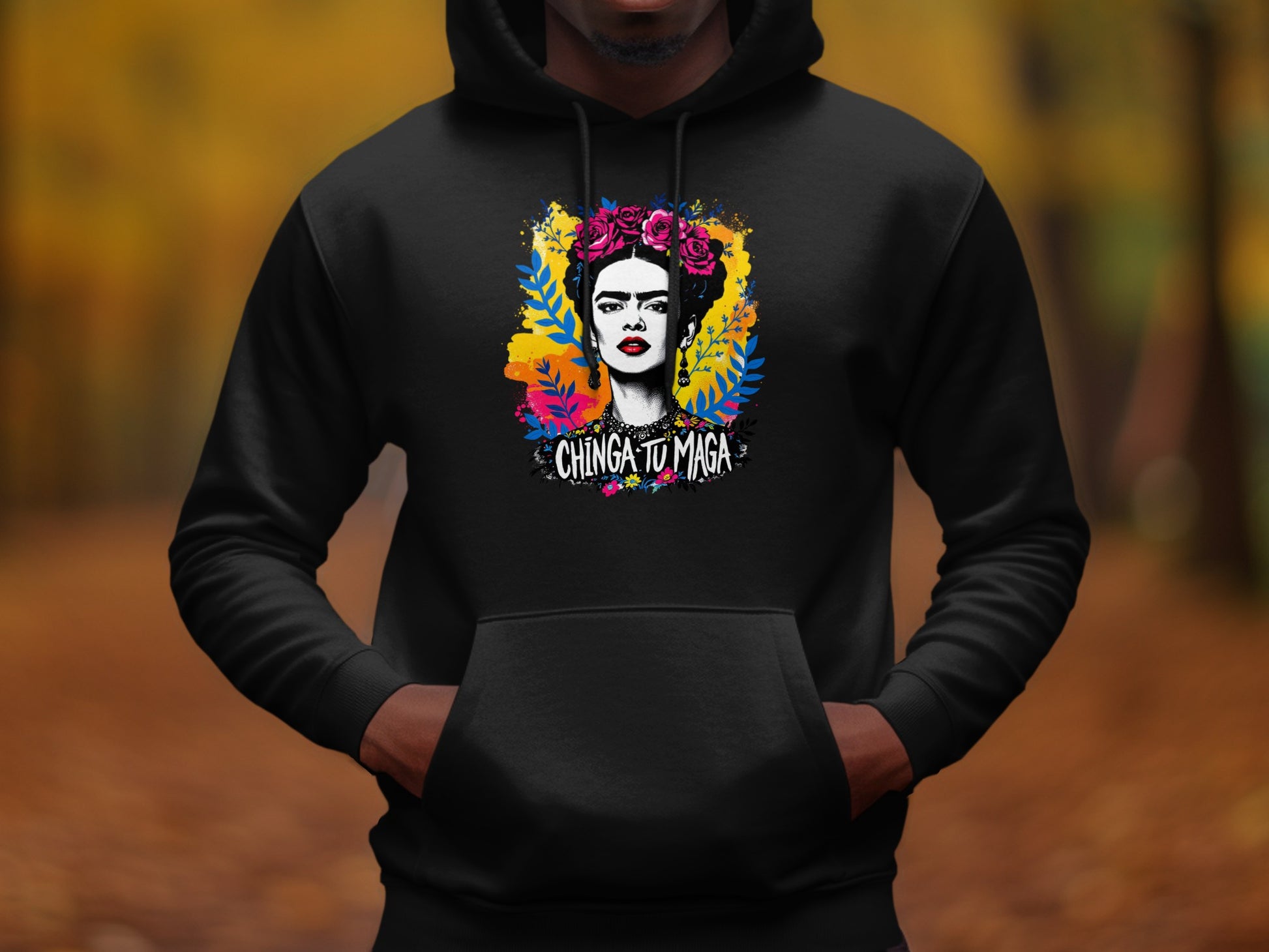 Vibrant Floral Frida Kahlo Inspired Hoodie product