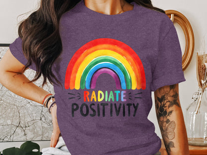 Radiate Positivity Rainbow Graphic T-Shirt product