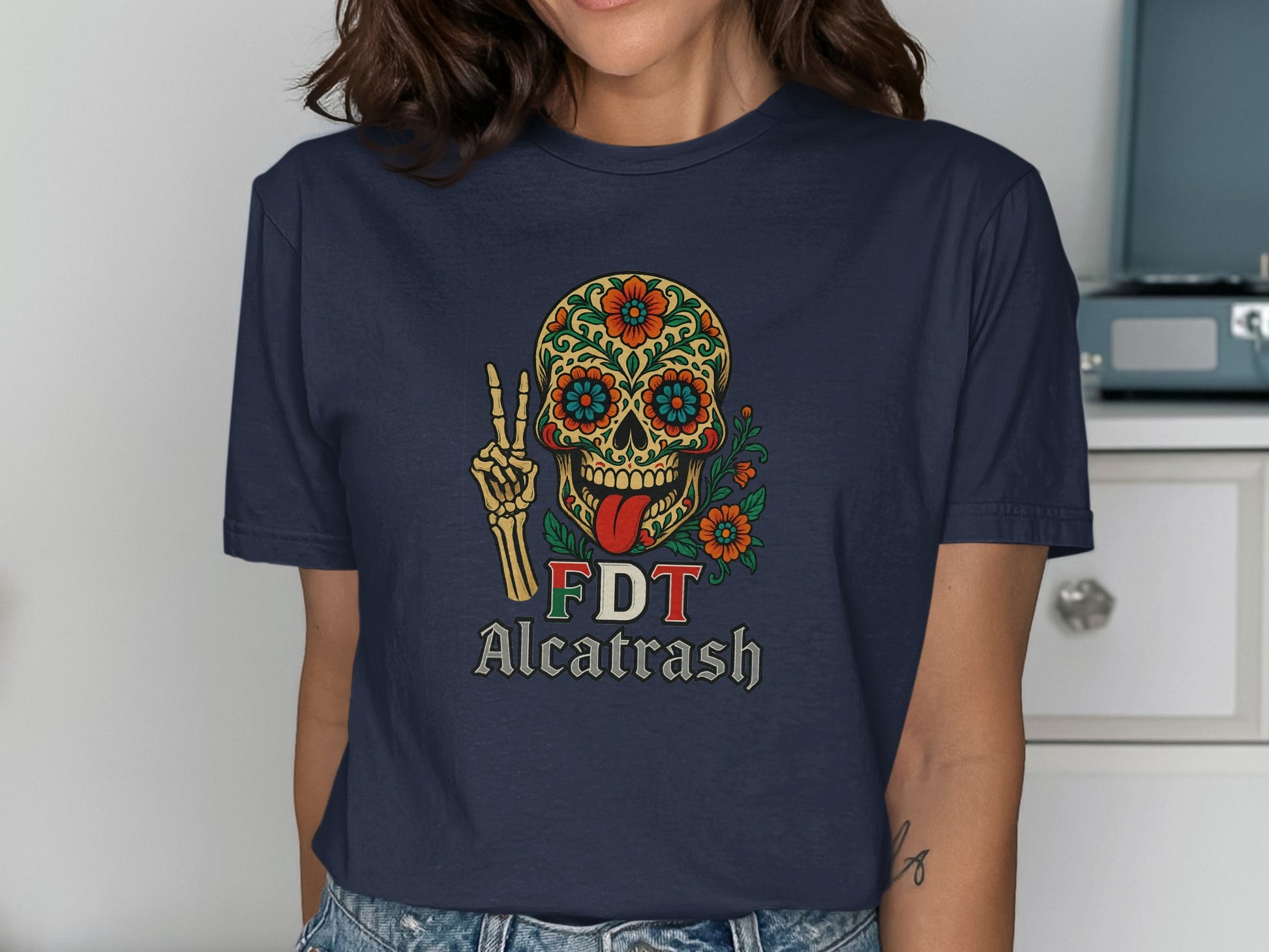 Skull Print FDT Alcatrash Graphic Tee Shirt product