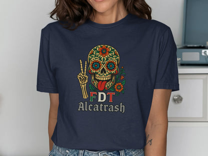 Skull Print FDT Alcatrash Graphic Tee Shirt product