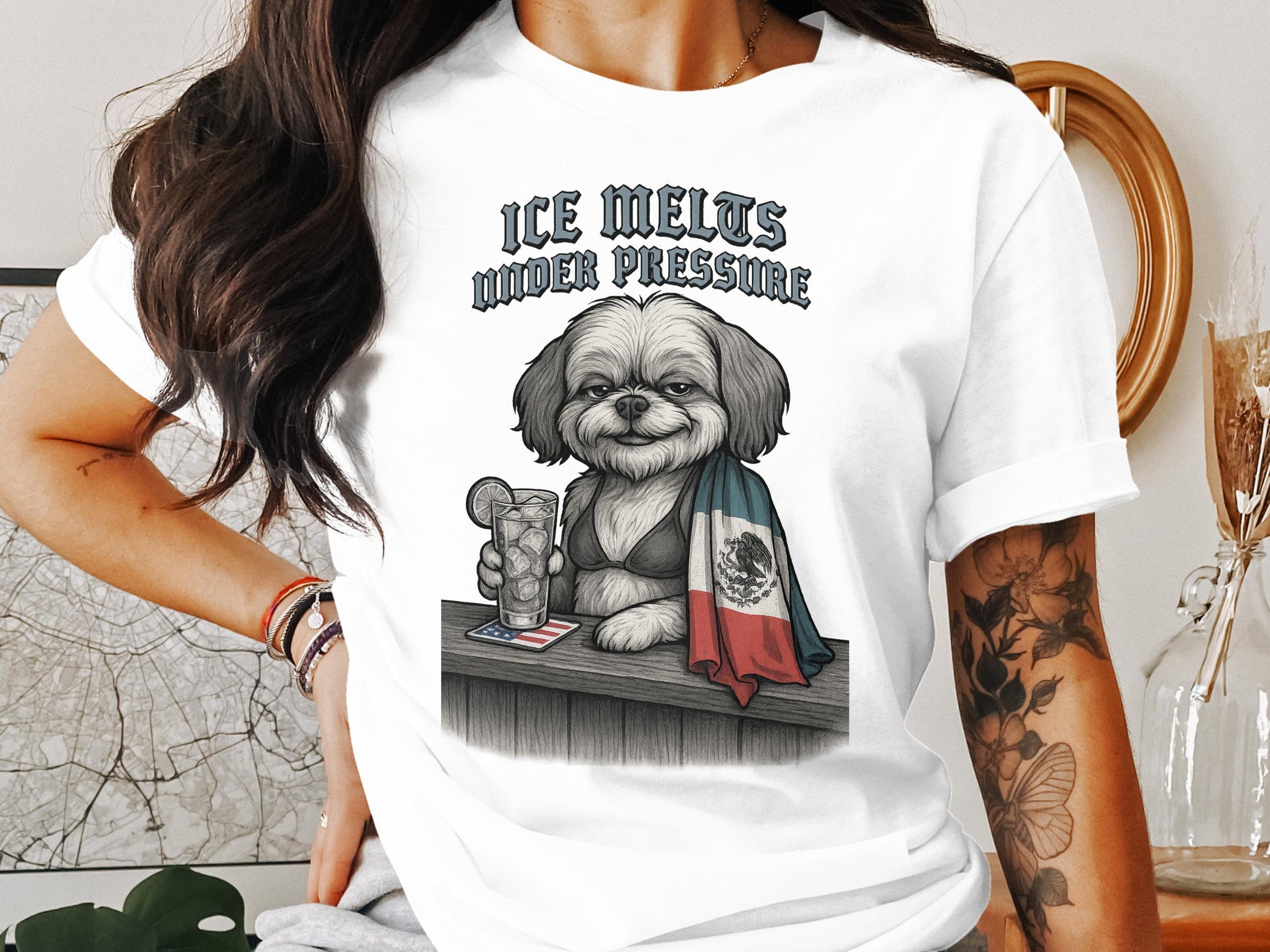 Ice Melts Under Pressure Dog Graphic T-shirt