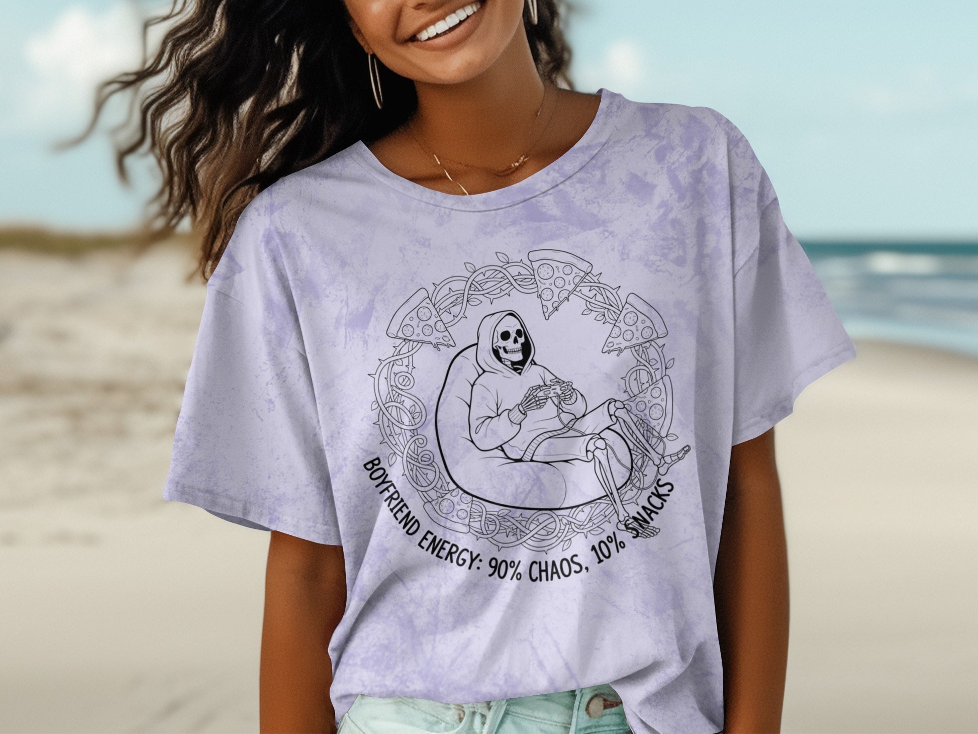 Boyfriend Energy: 90% Chaos 10% Snacks Graphic Tee