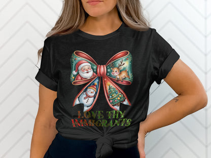 Love Thy Immigrants Christmas Graphic Tee