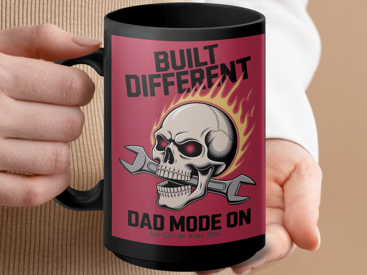 Built Different Dad Mode On Skull Mug product