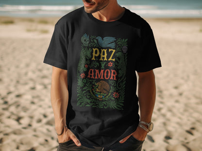 Artistic Beach Peace and Love Graphic T-shirt product