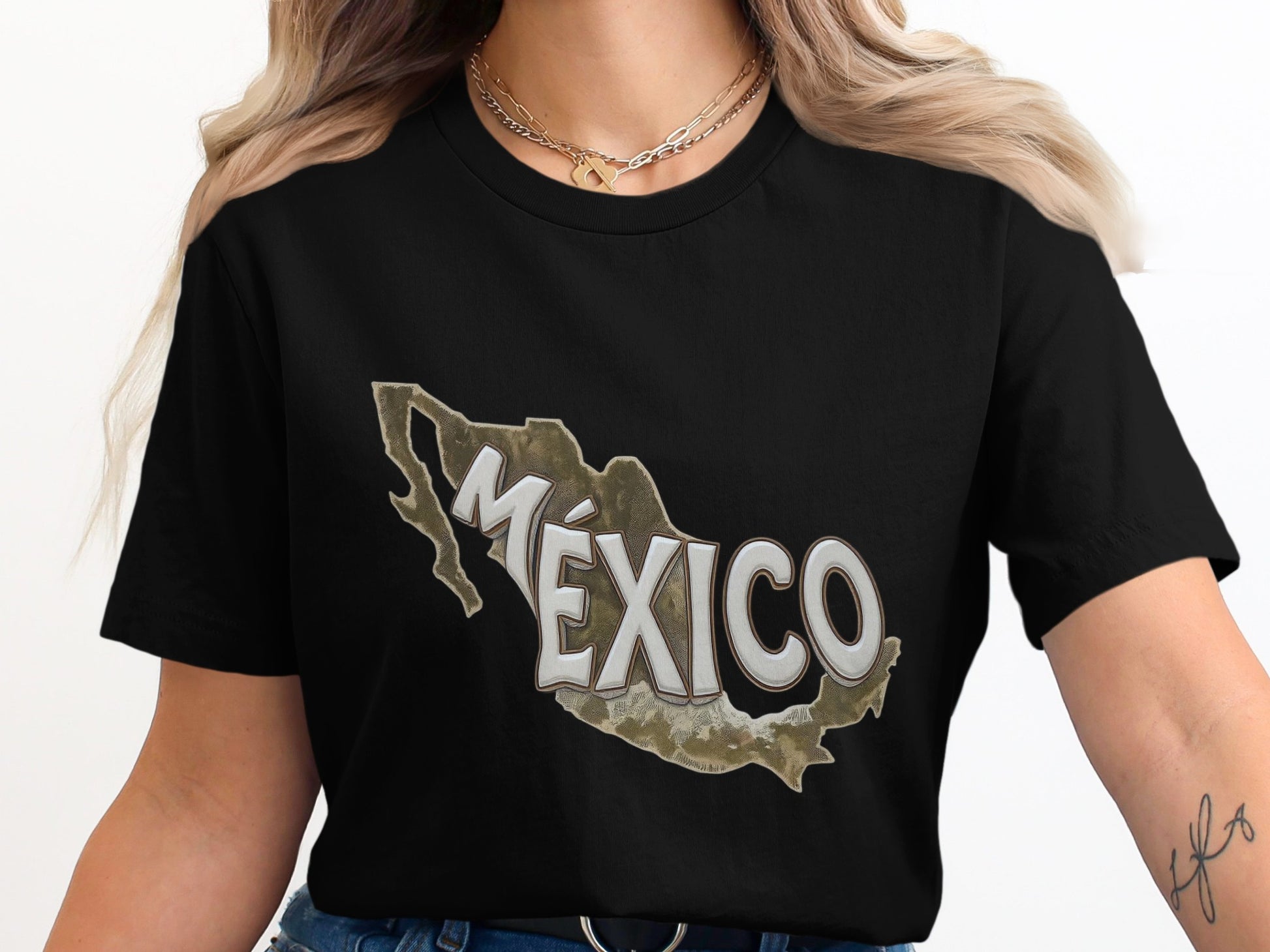 Stylish Black México Graphic Tee Shirt product type