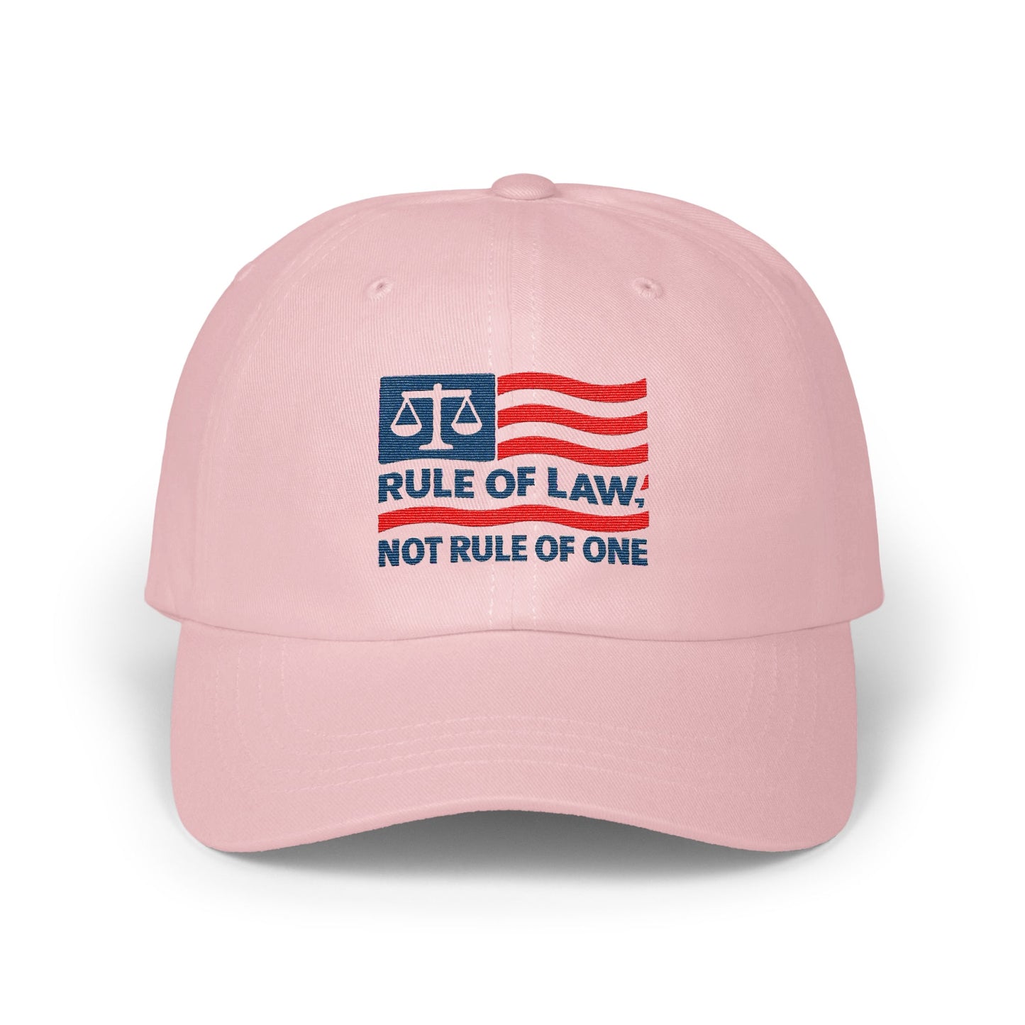 Rule of Law Not Rule of One Pink Cap product type