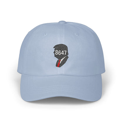 Stylish Light Blue Cap with Iconic Number 8647 product type