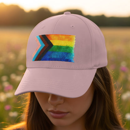 Vibrant Rainbow Flag Pink Hat Bold and Bright product type