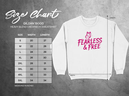 Fearless and Free Heavy Blend Crewneck Sweatshirt product type