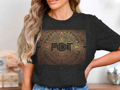 Unique FDT Intricate Design Aztec Inspired T-shirt Product