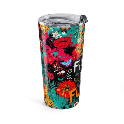 Colorful Floral Artwork Insulated Tumbler Beverage Container