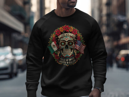 Stand with La Raza Sugar Skull Graphic Sweatshirt