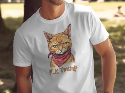 F.k Trump Cat with Bandana Graphic T-Shirt product