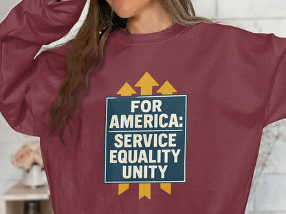 For America Service Equality Unity Graphic Shirt product