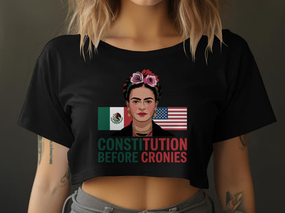 Constitution Before Cronies Graphic Crop Top product
