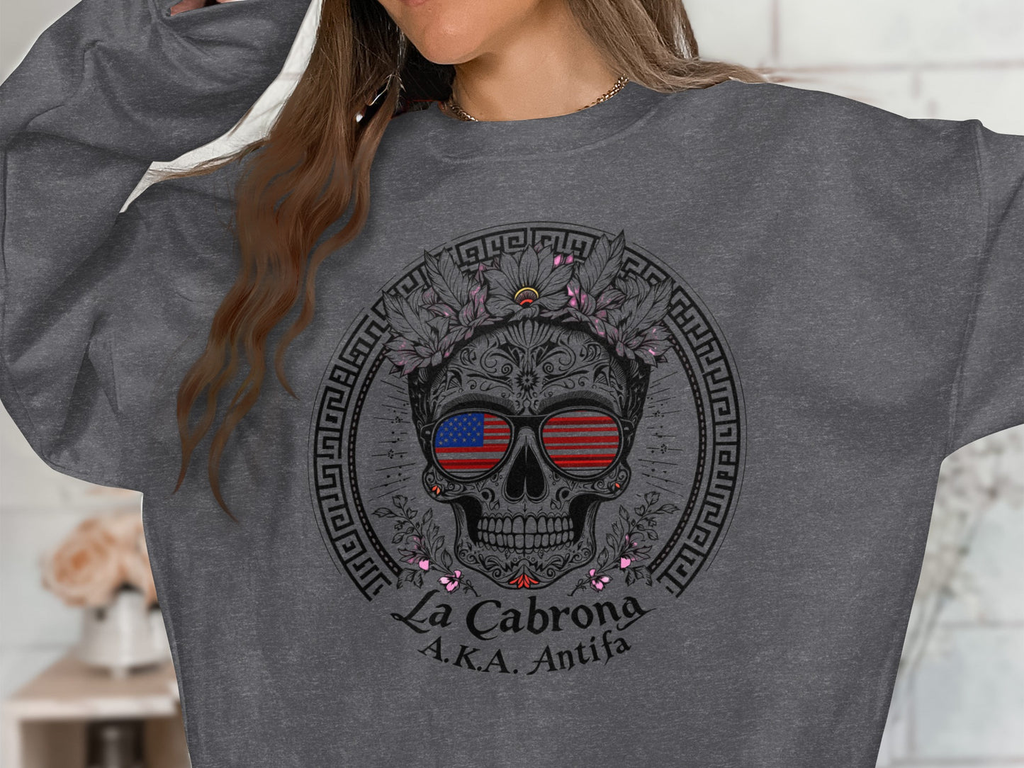La Cabrona A.K.A. Antifa Skull Print Clothing