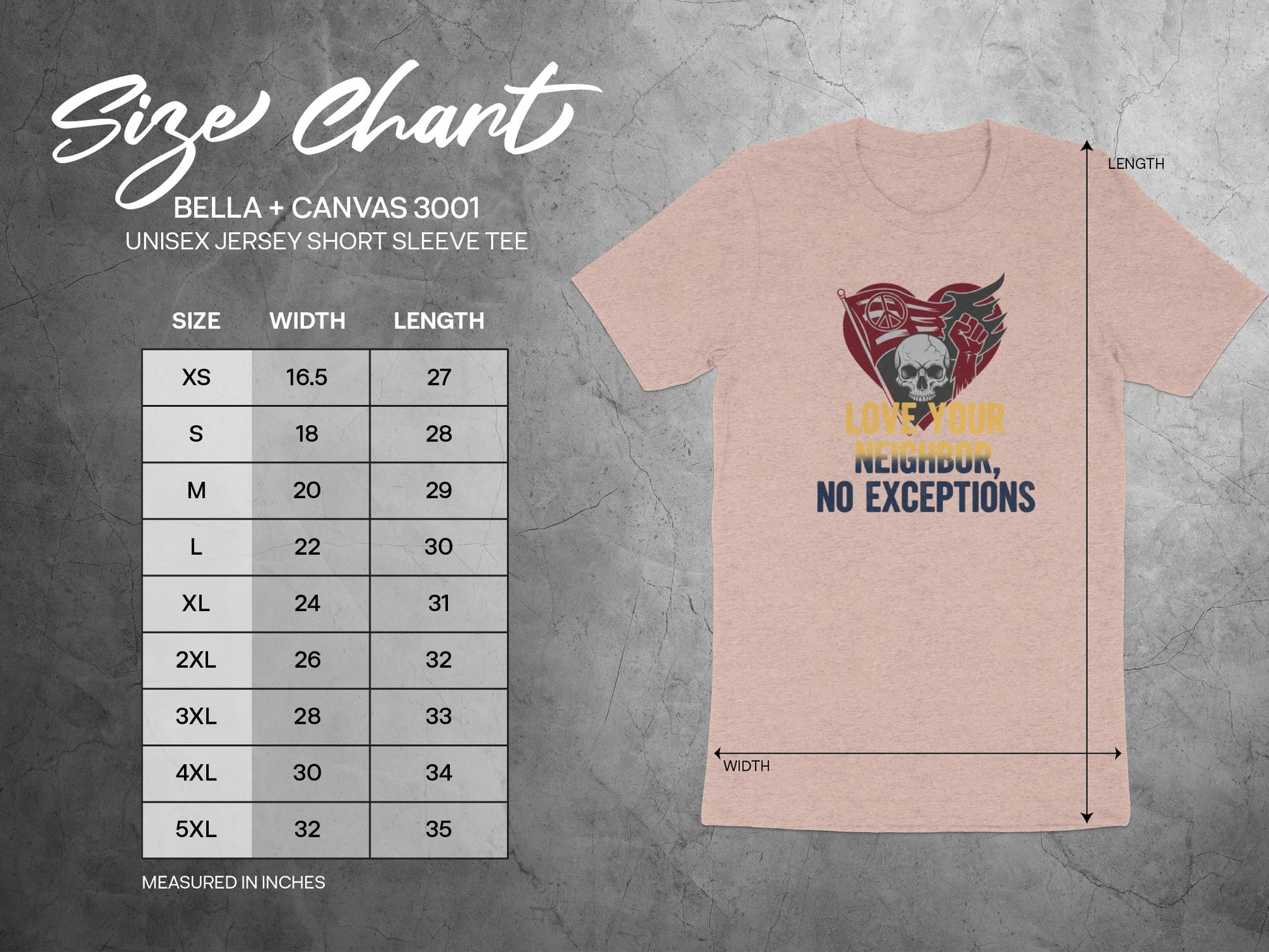 LOVE YOUR NEIGHBOR NO EXCEPTIONS Unisex Jersey Shirt