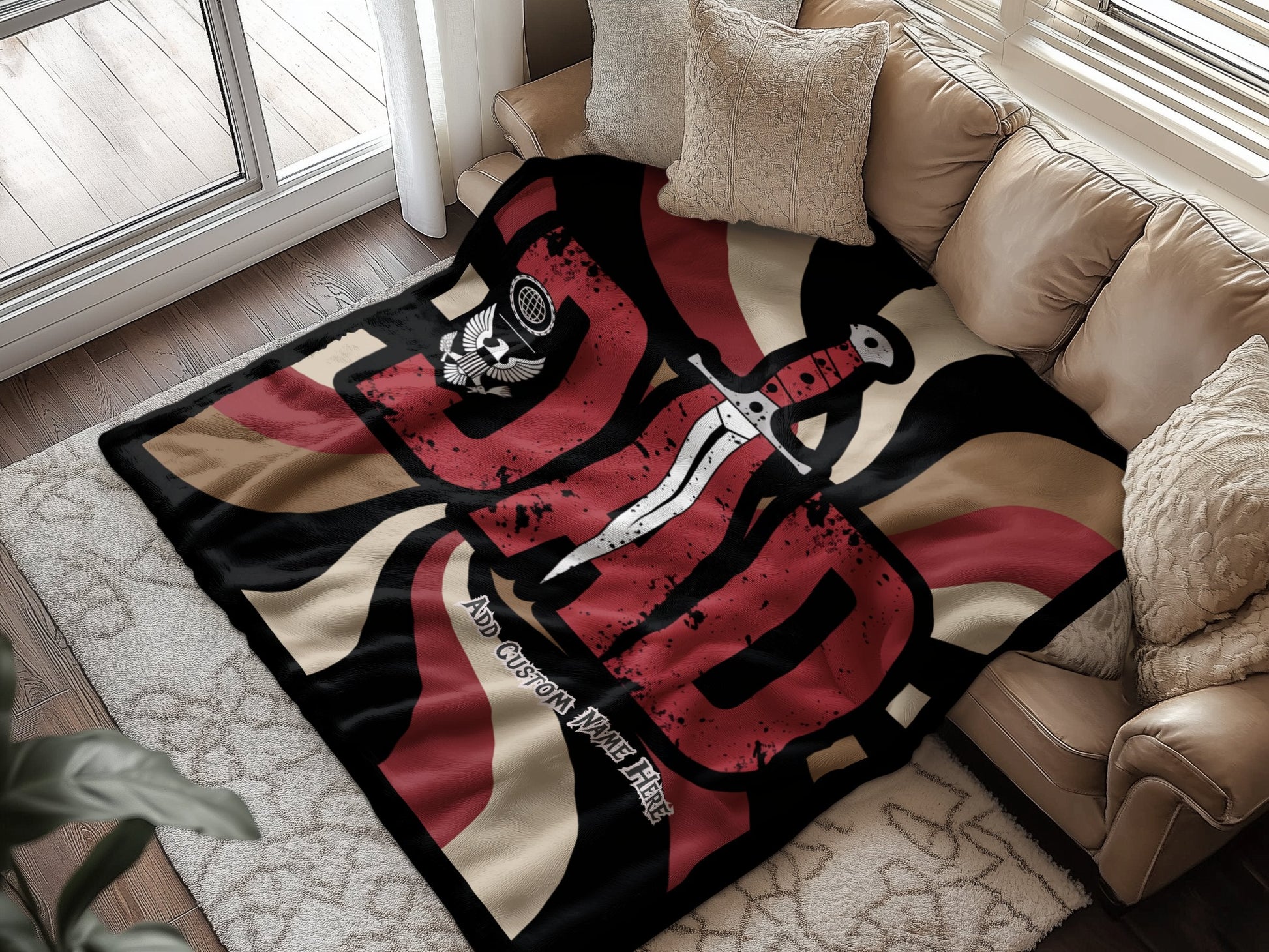 Dad No Custom Name Here Design Blanket product type