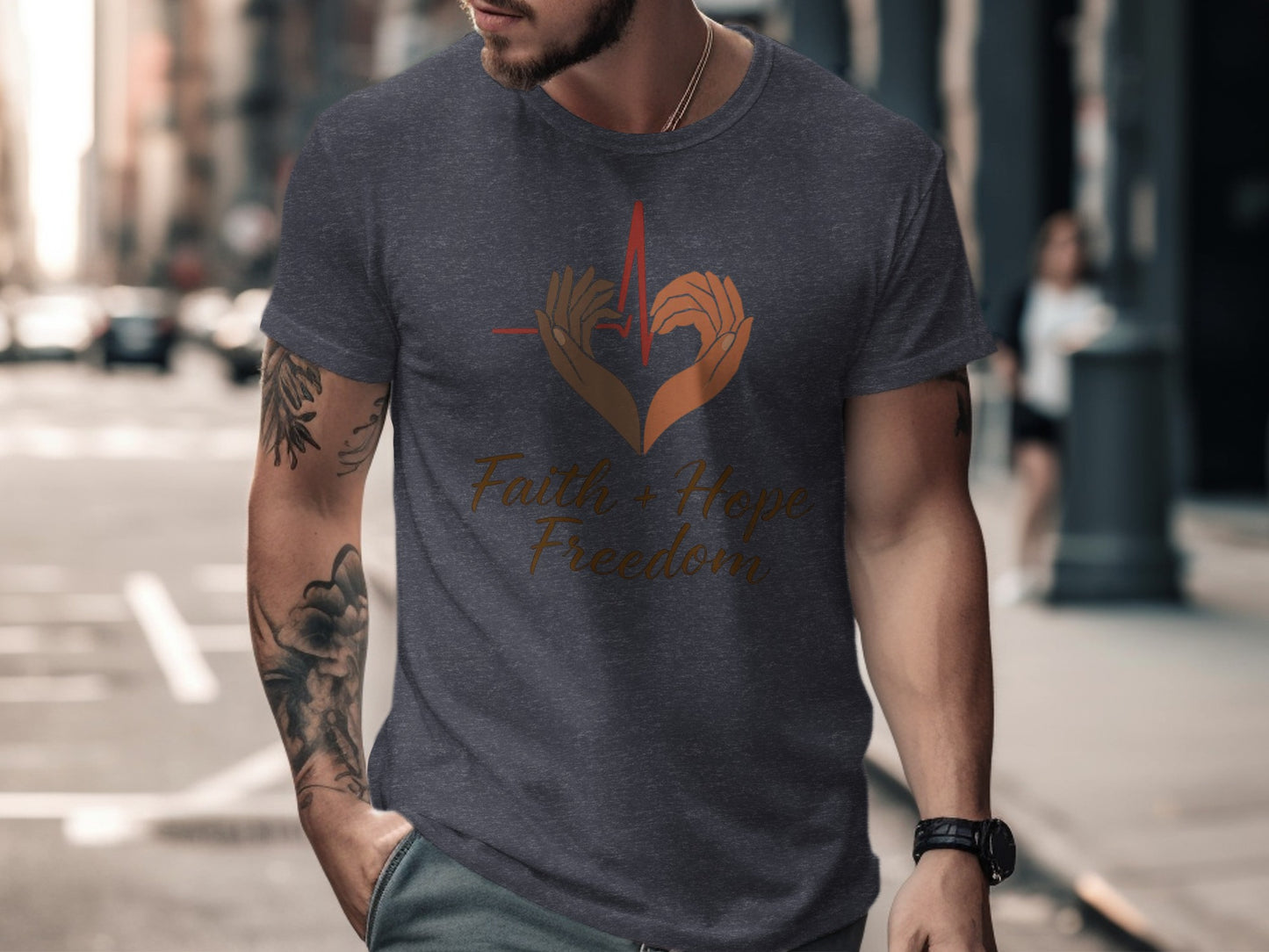 Faith Hope Freedom Hands Symbol T-Shirt product