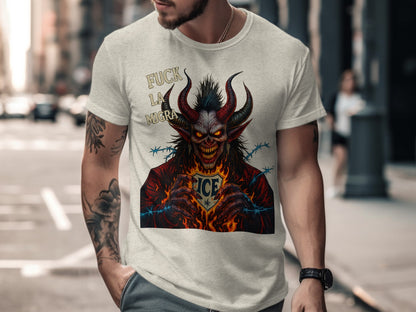 Demon Graphic T-Shirt with Ice Logo Grunge Style product type