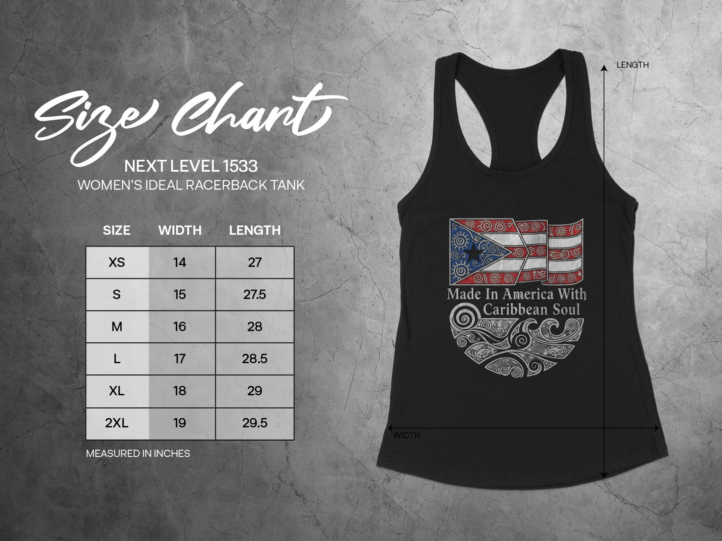 Made In America With Caribbean Soul Racerback Tank